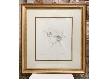 Edna Hibel Lithograph Framed