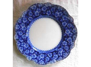 Spectacular Antique Flow Blue Plate, England