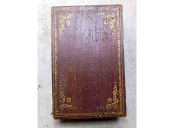 Antique Secret Hiding Wooden Book , Original Stencil