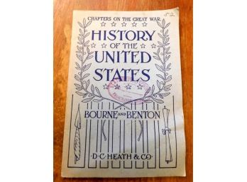 Book 'HISTORY OF THE UNITED STATES', Chapters On The Great War