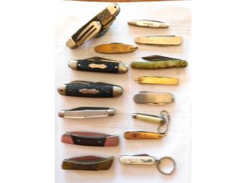 FIFTEEN Vintage Pocket Knives