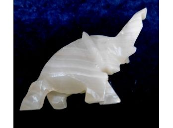 Small Alabaster Elephant, Trunk Up