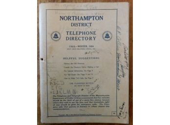 1924 Fall-Winter Northampton District Telphione Directory, (Massachuetts)