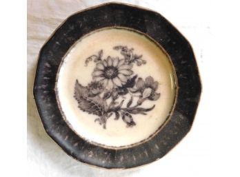 Scarce Antique Transfer Ware Plate Marked 'FLORA'