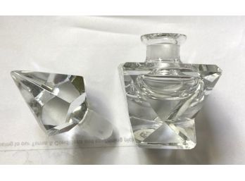 Vintage Cut Glass Perfume With Stopper