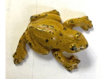 Sall Antique Cast Iron Frog, Original Painted Surface