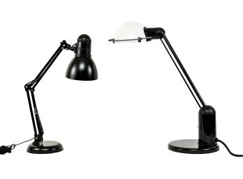 Two Adjustable Arm Desk Lamps