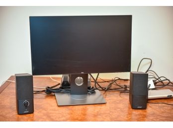 Dell Monitor 24' And Bose Companion 2 Series III Speakers