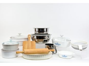 Collection Of Corningware Pots, Villeroy & Boch Botanical Gardens Casserole Dish And More