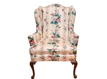 Drexel Traditional Classics Upholstered Floral Design Wing Chair