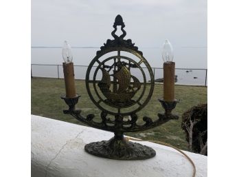 Beautiful Antique Victorian Ship Lamp