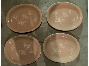 4 Harkerware Mid Century Dinner Plates