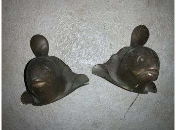 Antique Bronze Angelfish Bookends