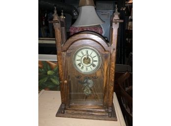 Antique Oak Bristols Steeple Clock