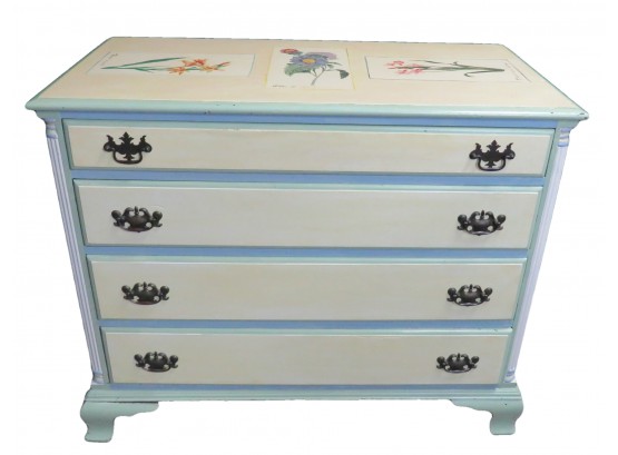 Vintage Floral Hand Painted Chest