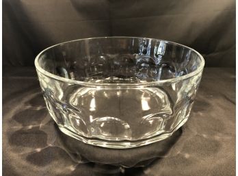 1960s Dimpled Glass Serving Bowl, Arcoroc France