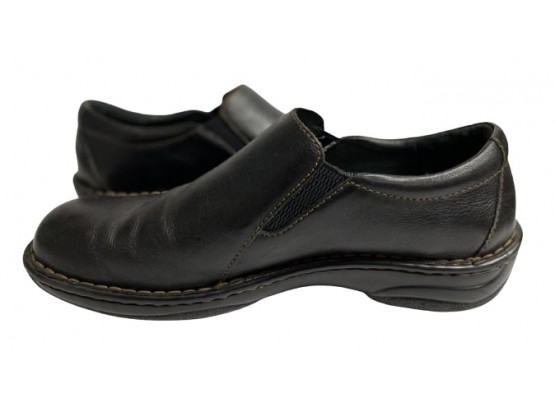 Black Leather Slip-On, Size 10
