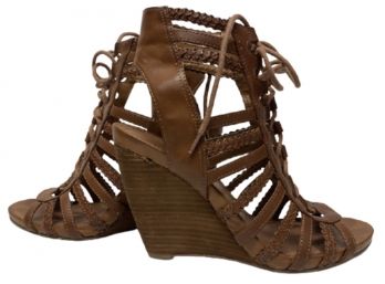 Bakers Lace-Up Wedge Sandel, Size 7