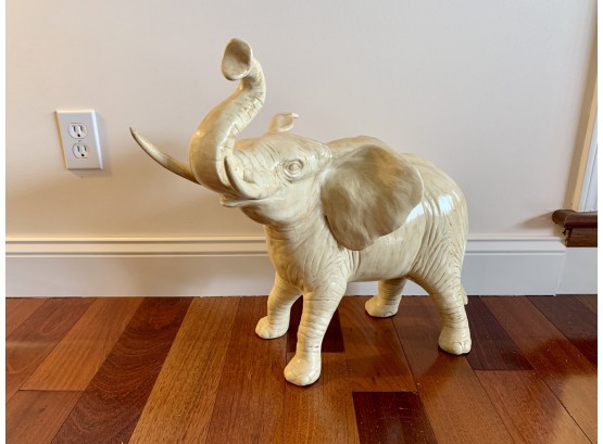 Large Ceramic 'Good Luck' Elephant