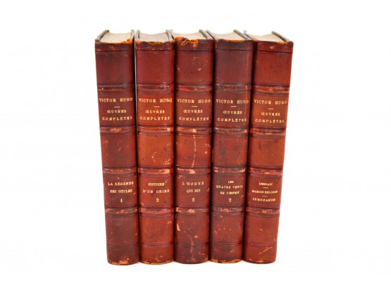 Five Volume Set Complete Works Of Victor Hugo Antique Books