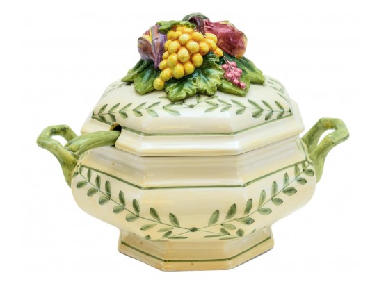 The Main Lion Italian Fruit Themed Soup Tureen With Ladle