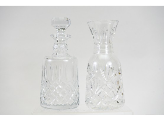 Waterford Crystal Whiskey Decanter And Carafe