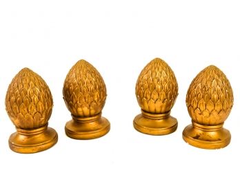 Two Pairs Of CBK, Ltd. Acorn Book Ends