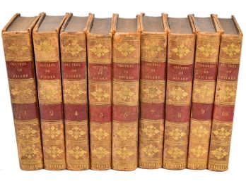 Set Of Nine Antique Works Of L.B. Picard Books Dated 1787