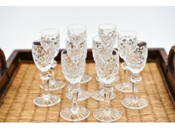 Set Of Ten Waterford Crystal Cordial Glasses In The Donegal Pattern