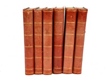 Set Of Six Antique Complete Works Of Franois Coppee Books Dated 1885