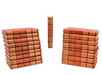 Set Of Eighteen Antique Books Complete Works Of Victor Hugo