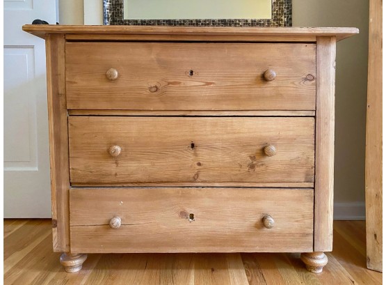 Vintage Farmhouse Style Knotty Hardwood Chest Of Drawers