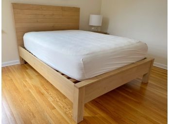 Crate & Barrel 'Elan' Solid Hardwood Full Slatted Platform Bed Frame