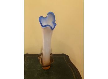 Freeform Colored Blown Glass Vase