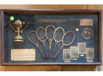 'the History Of The Tennis Racket' Shadow Box