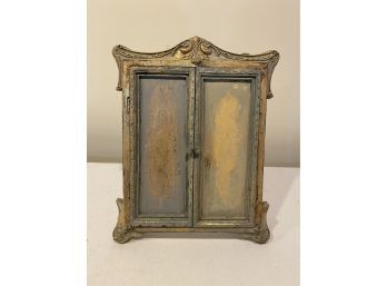 Vintage Decorative Gold Gilt Armoire Style Mirror