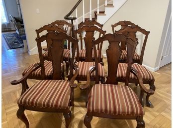 STANLEY FURNITURE 12 Dining Chairs With Fabric Seats