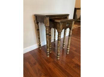 Painted Stackable Tables Pair
