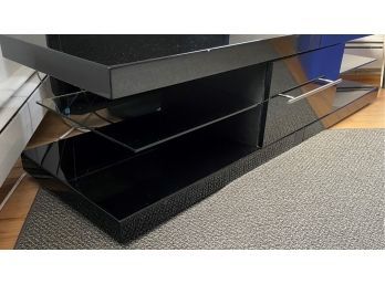 Black Lacquered Low TV Stand