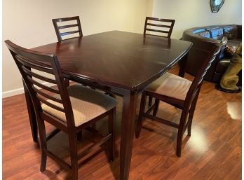 MASTER DESIGN Pub Table With 4 Chairs - One Leaf