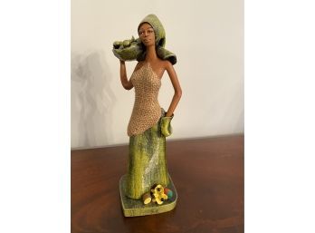 Frazer's Jamaican Lady Figurine Ceramic Earthware