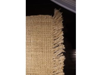 Woven Wheat Color Artisanal Natural Fiber Rug