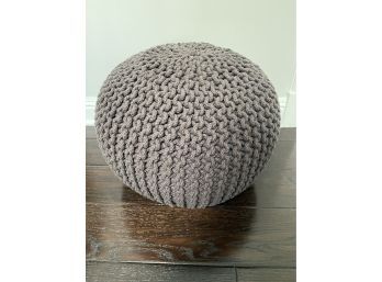 Chocolate Woven Eclectic Pouf Ottoman