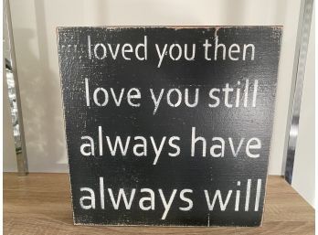 Painted Wooden ' I Love You' Decorative Sign