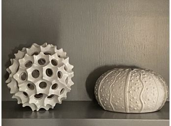 Set Of 2 Ceramic Decorative Fixtures