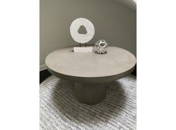 Concrete Industrial Slab Showcase Round Solid Table