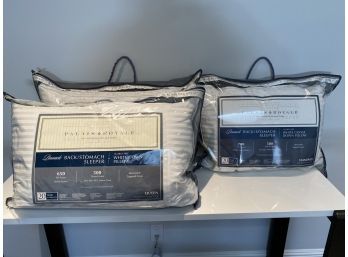 Set Of 3 Palais Royale Queen And Standard Down 500 TC Pillows - NIB
