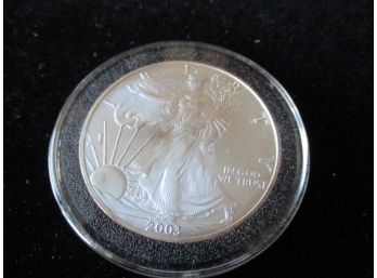 2003 U.S. Silver Eagle 1 Ounce Silver Dollar, .999 Silver