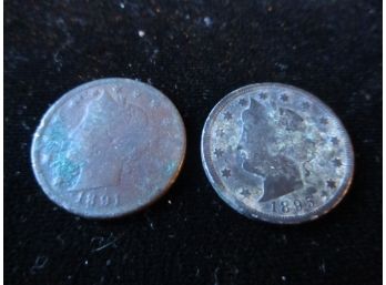 1891, 1895 U.S. V Nickels