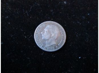1881 50 Cent Spain, Silver Coin